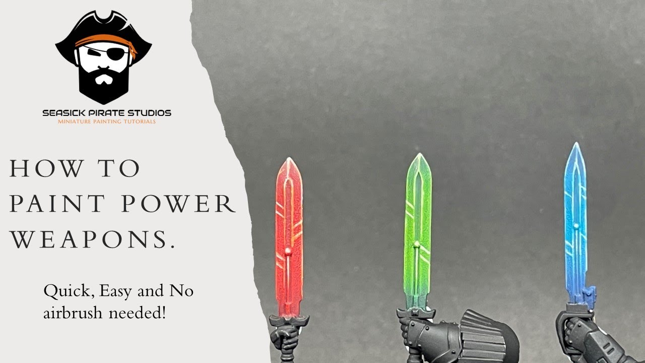 How To Paint: Power Weapons - (Without an airbrush!)