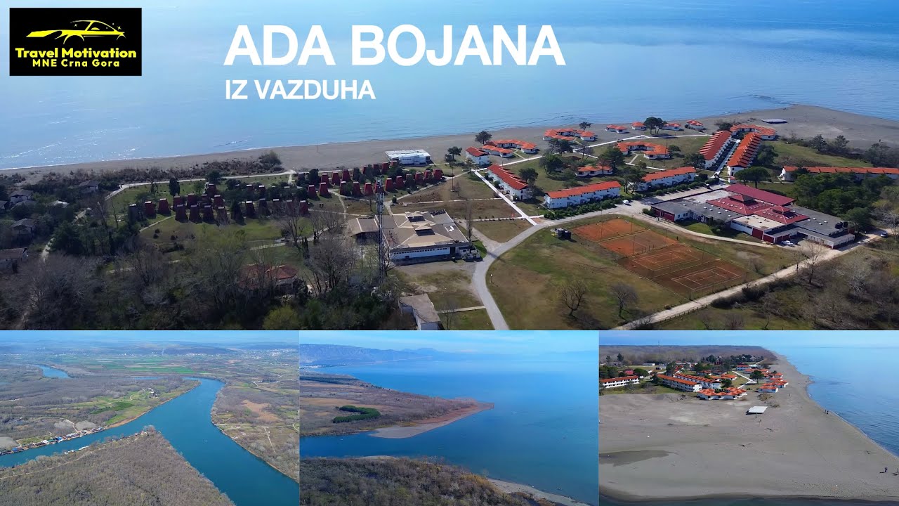 ADA BOJANA iz vazduha Do granice sa Albanijom u Martu 2025 - ADA BOJANA Nudist Center 4K Aerial View