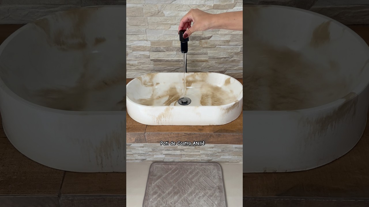 Cuba de Banheiro/Lavabo de argamassa AC3 mais cimento branco estrutural 🙌🏾❤️✨