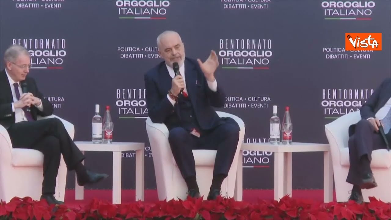Atreju 2023, Giorgia Meloni applaude Edi Rama