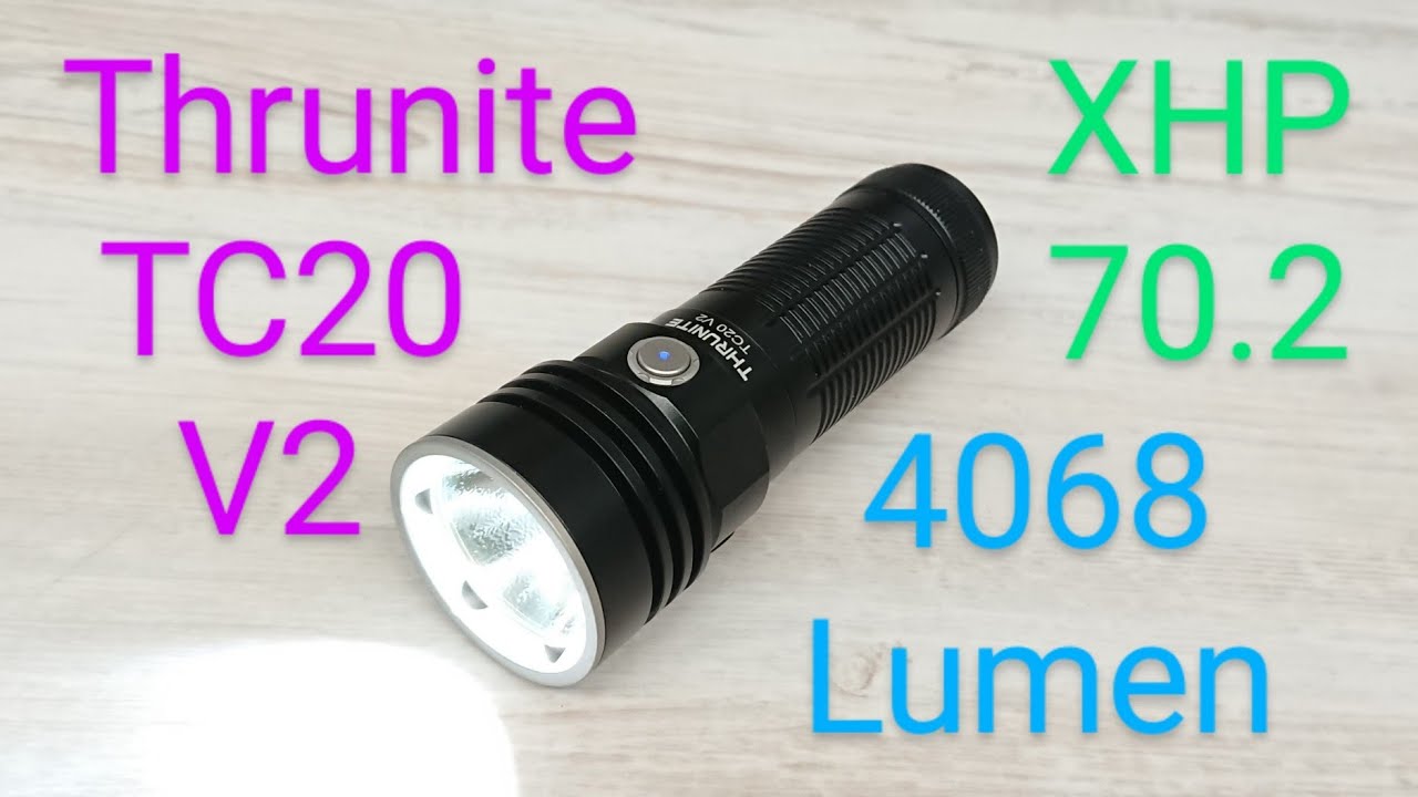 Thrunite TC20 V2 Led Taschenlampe XHP70.2 4068 Lumen Review Flashlight Beamshots