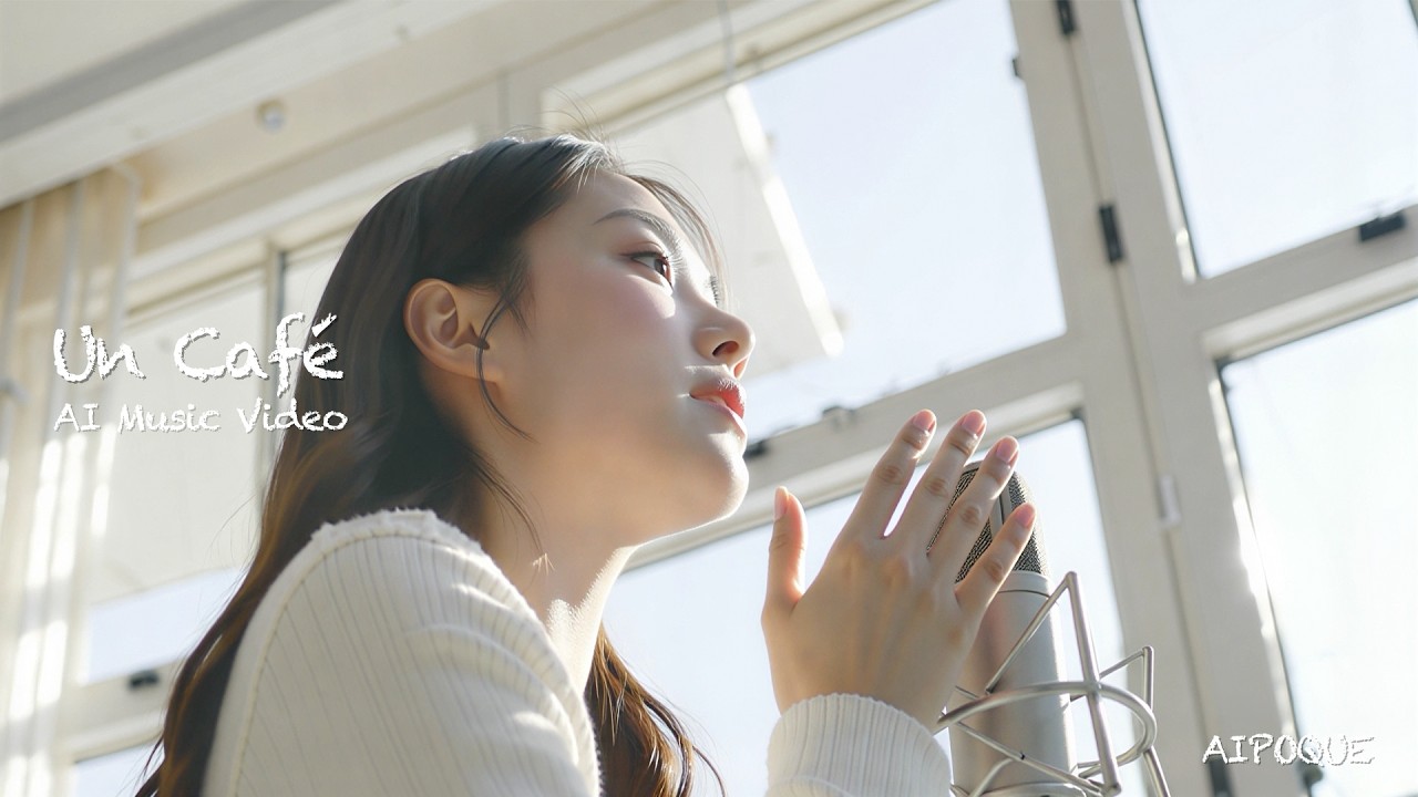 Un Café - LTX-2 Lip Sync Test AI Music Video | AI 뮤직비디오[ MV] 립싱크 테스트