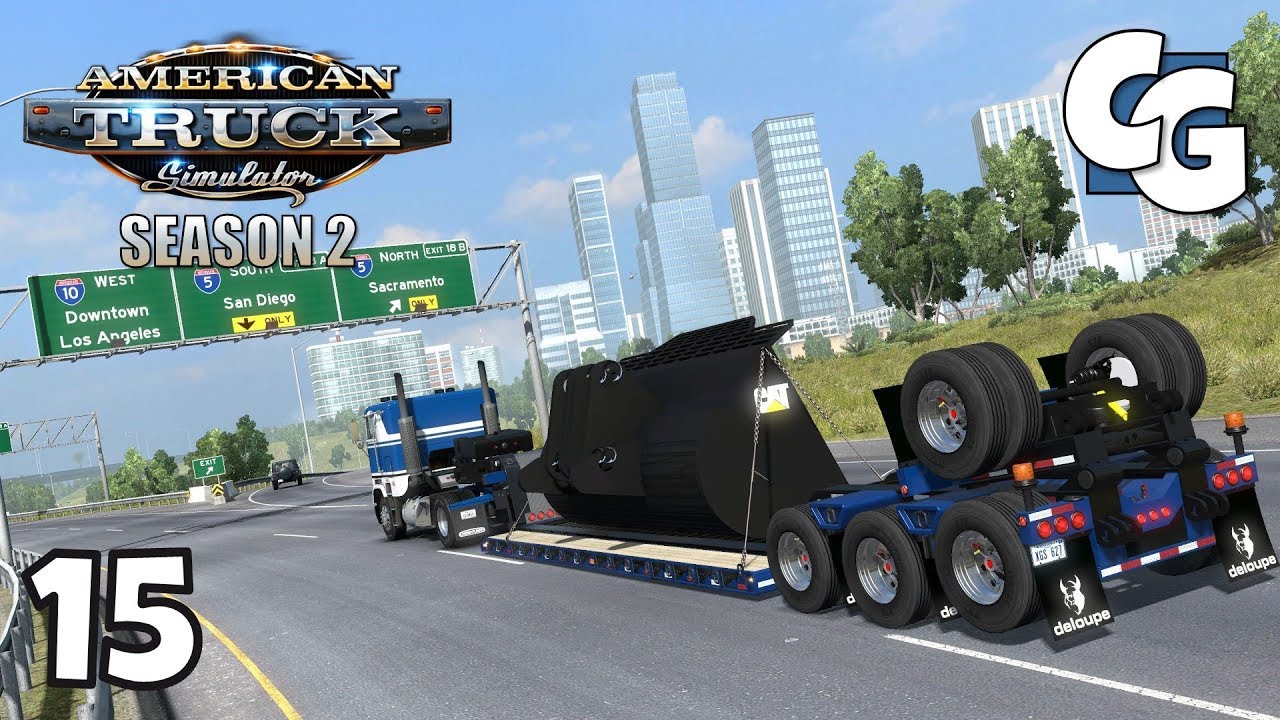 ATS S02E15 - Custom Deloupe Lowboy Trailer Pack - American Truck Simulator Let's Play