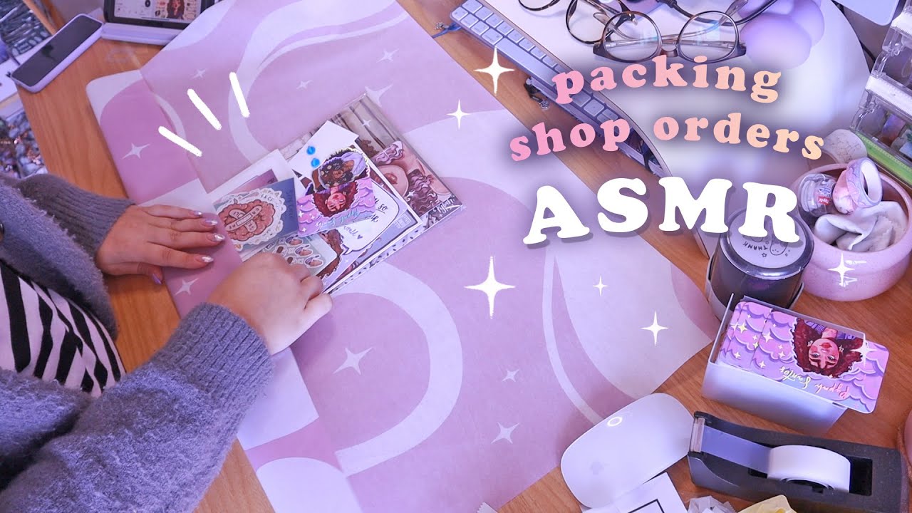Packing Shop Orders ASMR // no talking, chill music, co-working cosy vibes to work & study to