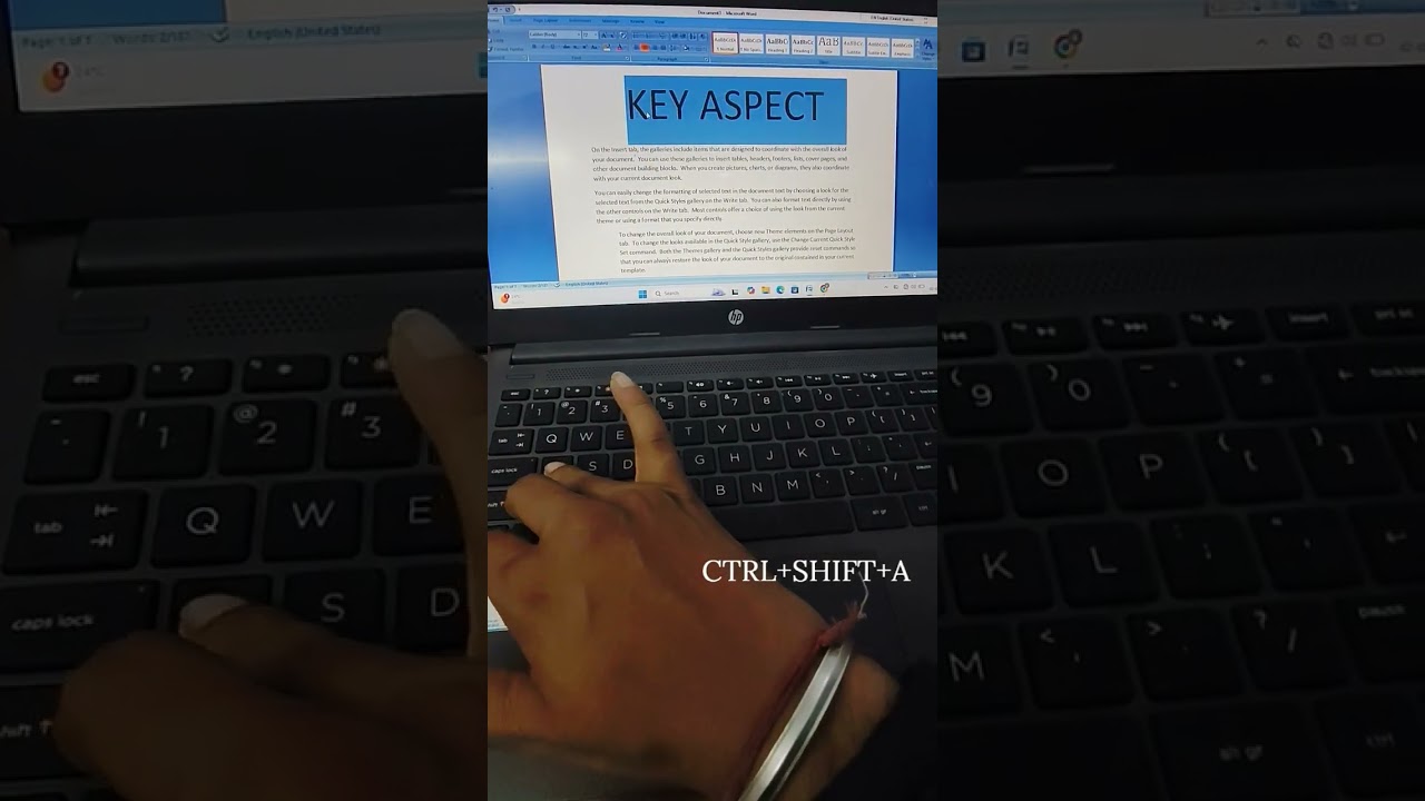 Computer Shortcut Keys || Capitalized Word || 
