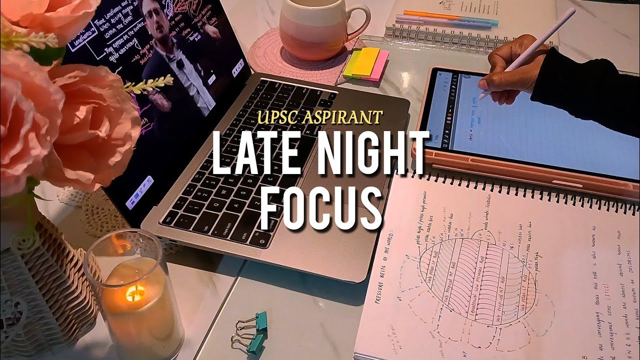 Midnight Study with me | 3 Hours | No Distraction |  50-10 pomodoro  | Upsc aspirant 