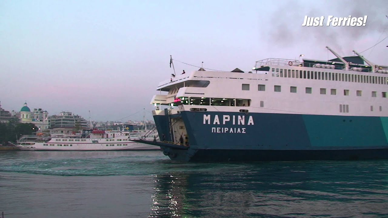 Arrival of ferry MARINA in Piraeus