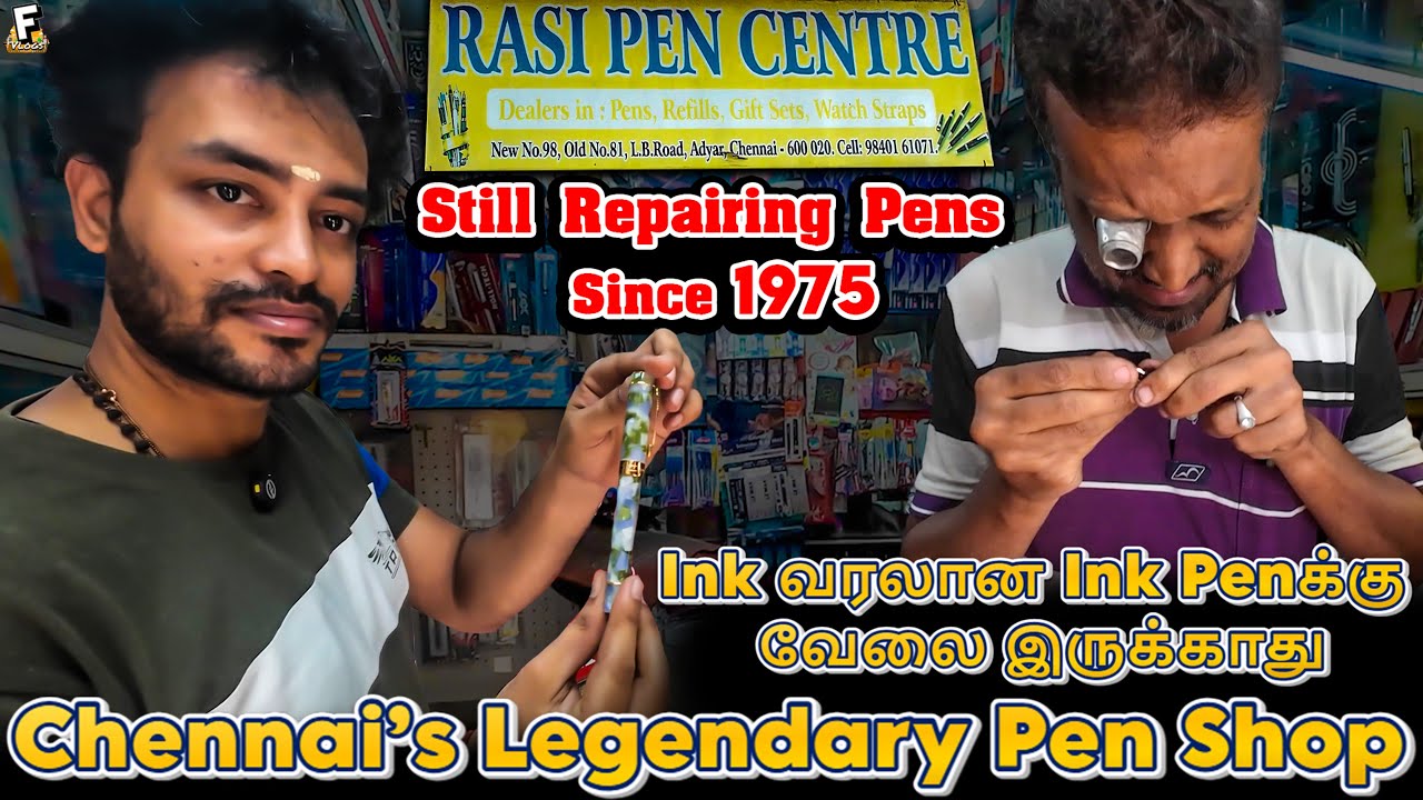 எத்தனை பேனா இருந்தாலும் Ink Penல எழுதுற Feeling வேற Level! 😍 Chennai’s Legendary🖋️Pen Shop 