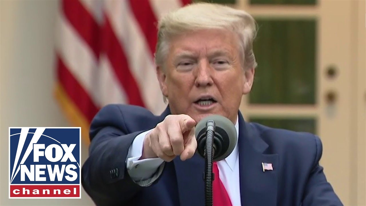 Trump's heated argument with media over states' rights, WHO funding