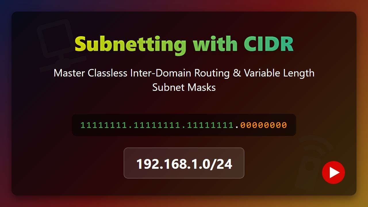 Subnetting Made Easy: CIDR and VLSM Explained for Beginners!