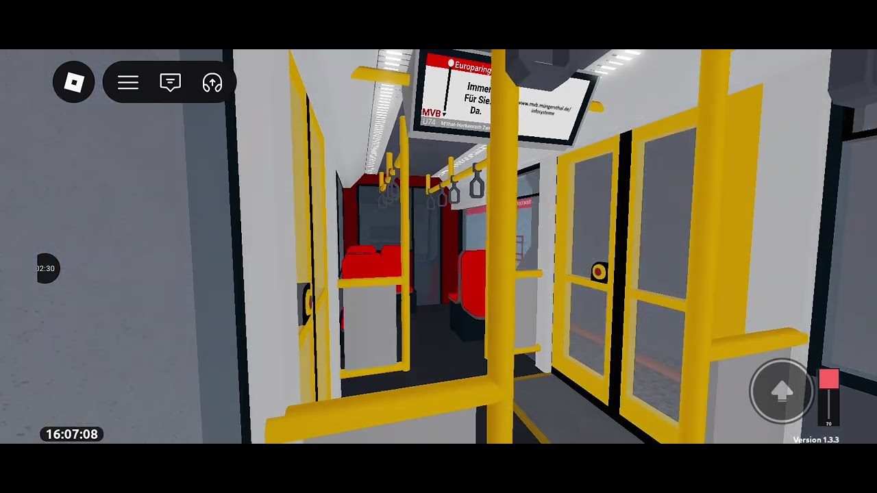 Roblox MVB mitfahrt auf der Linie U74 Ri M'thal-Herkenrath Zentrum von Müngersthal HBF bis H. Dal