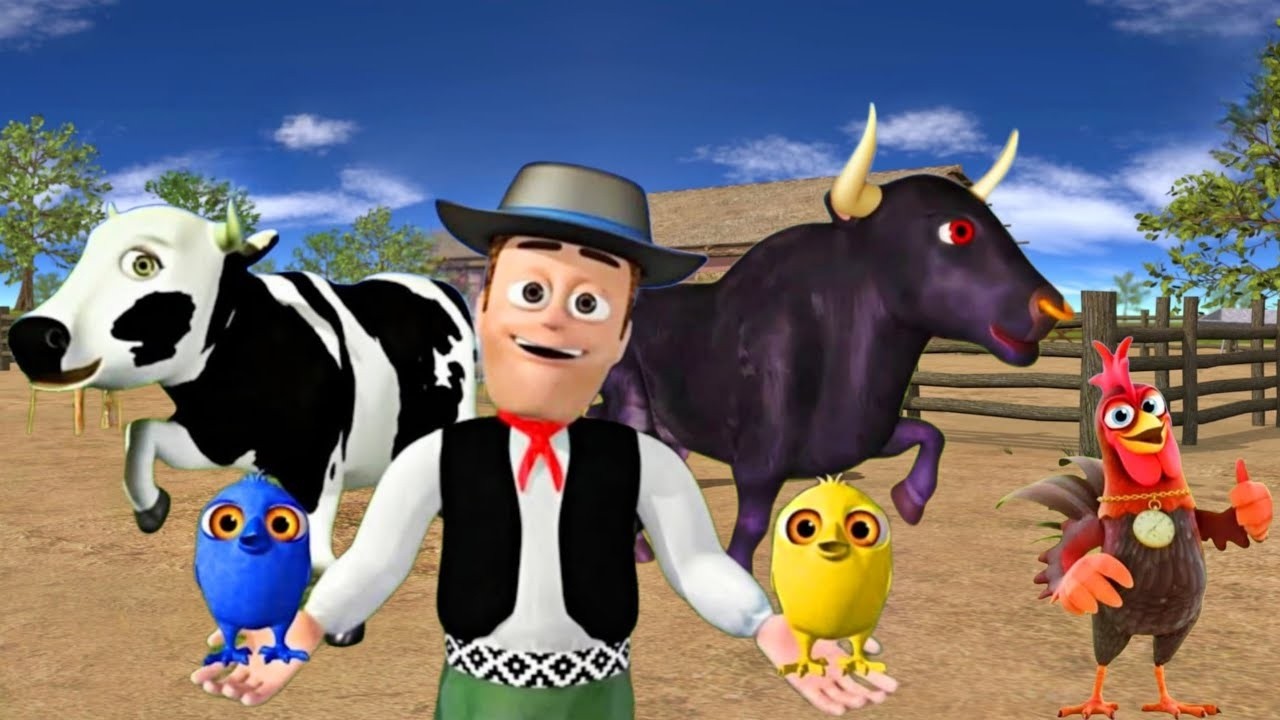 La Vaca Lola y Los Pollitos Dicen Pío | Canciones de la Granja de Zenón 2 | toro y dinosaurio