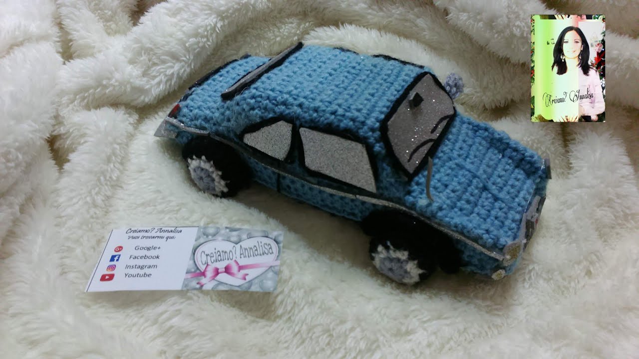 Amigurumi crochet uncinetto macchina carAuto Fiat 750 vignale