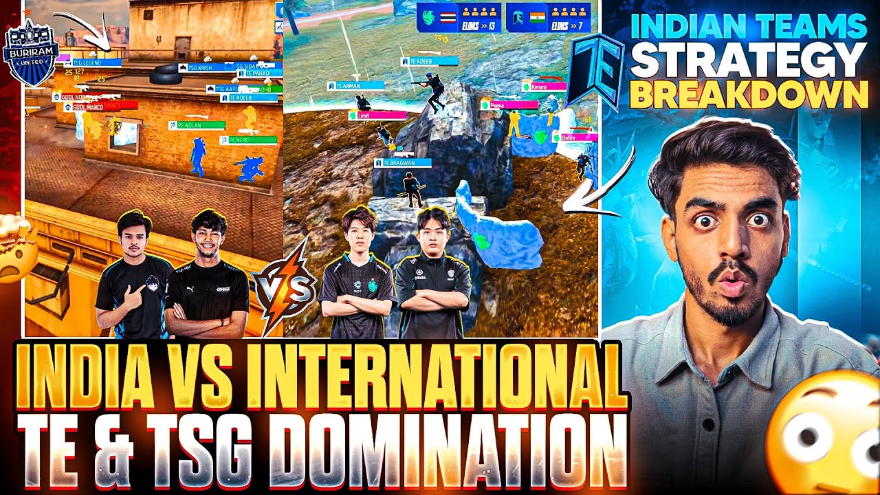INDIA VS INTERNATIONAL- TE & TSG DOMINATION🔥🇮🇳 | INDIAN TEAMS GAMEPLAY ANALYSIS | FREE FIRE ESPORTS