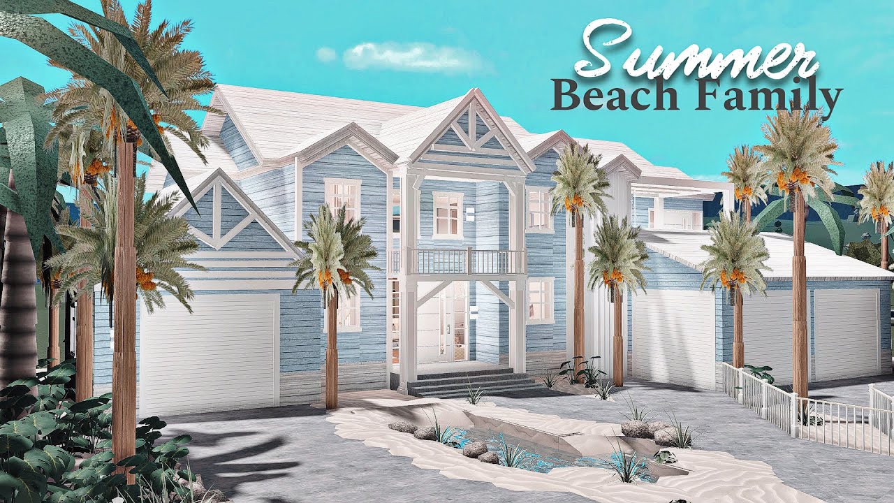 BLOXBURG: Summer Getaway Beach Family House | speedbuild 🌊