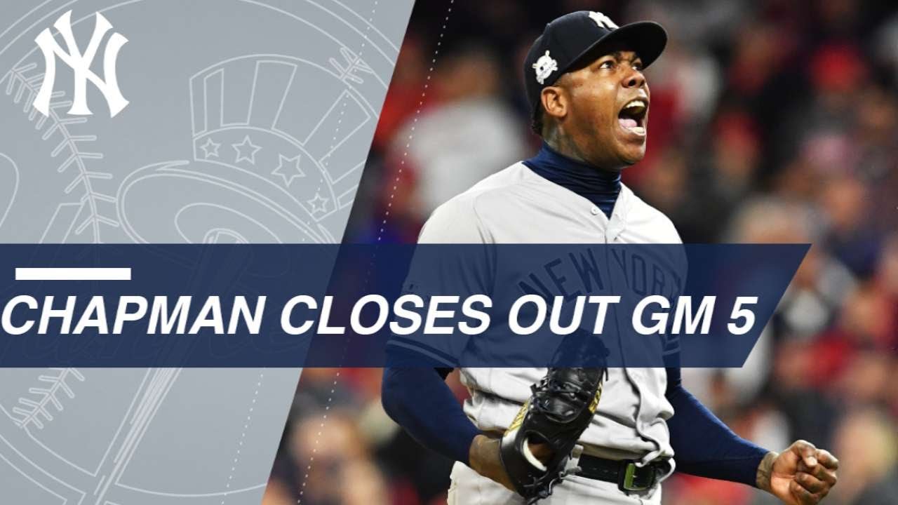 Aroldis Chapman closes out the ALDS Game 5 to help send the Yankees to the ALCS