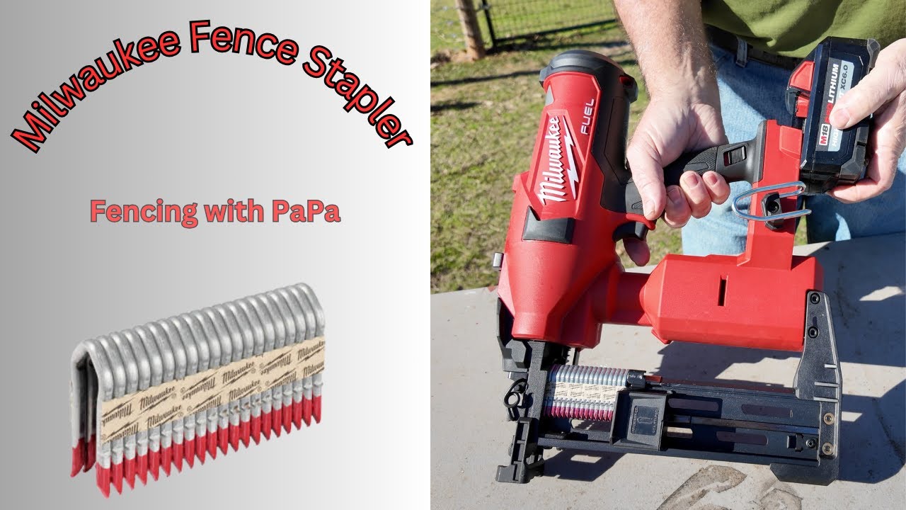 Milwaukee fence staple gun. Fencing just became easier.
