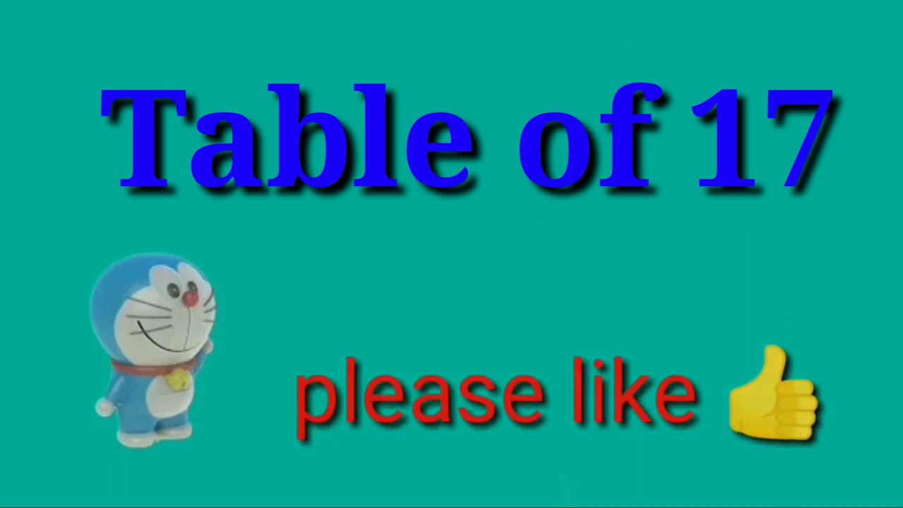 Table of 17 | Learn Multiplication Table of 17 - Easy and Fun Way for Kids