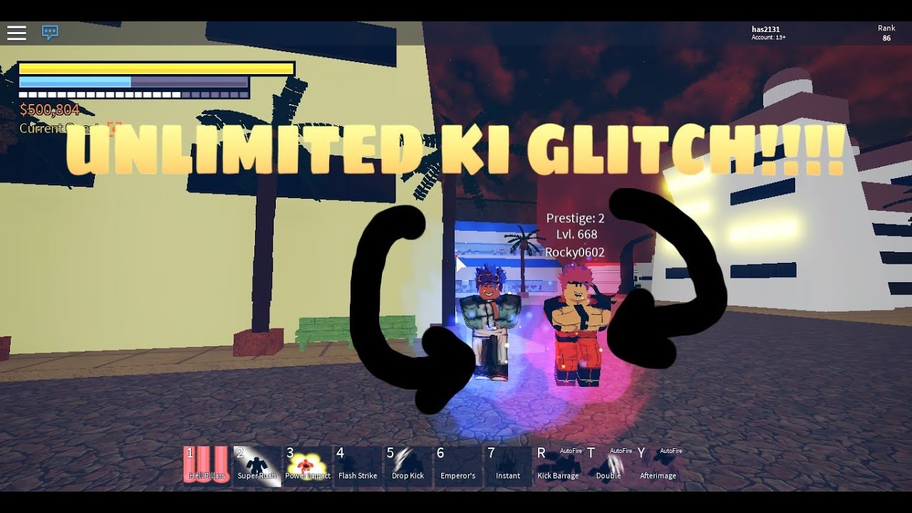 Unlimited Ki Glitch!Roblox Dbz Fs