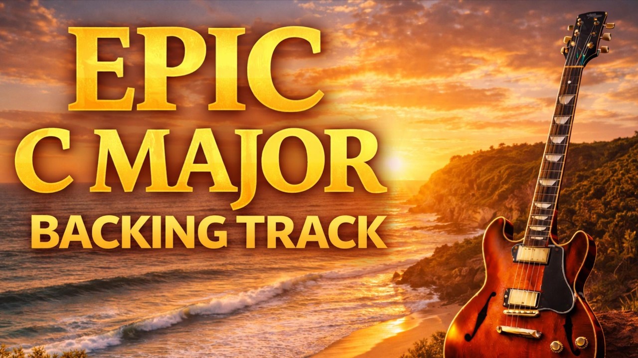 Backing Track for Guitar in C Major | Epic Cinematic Rock