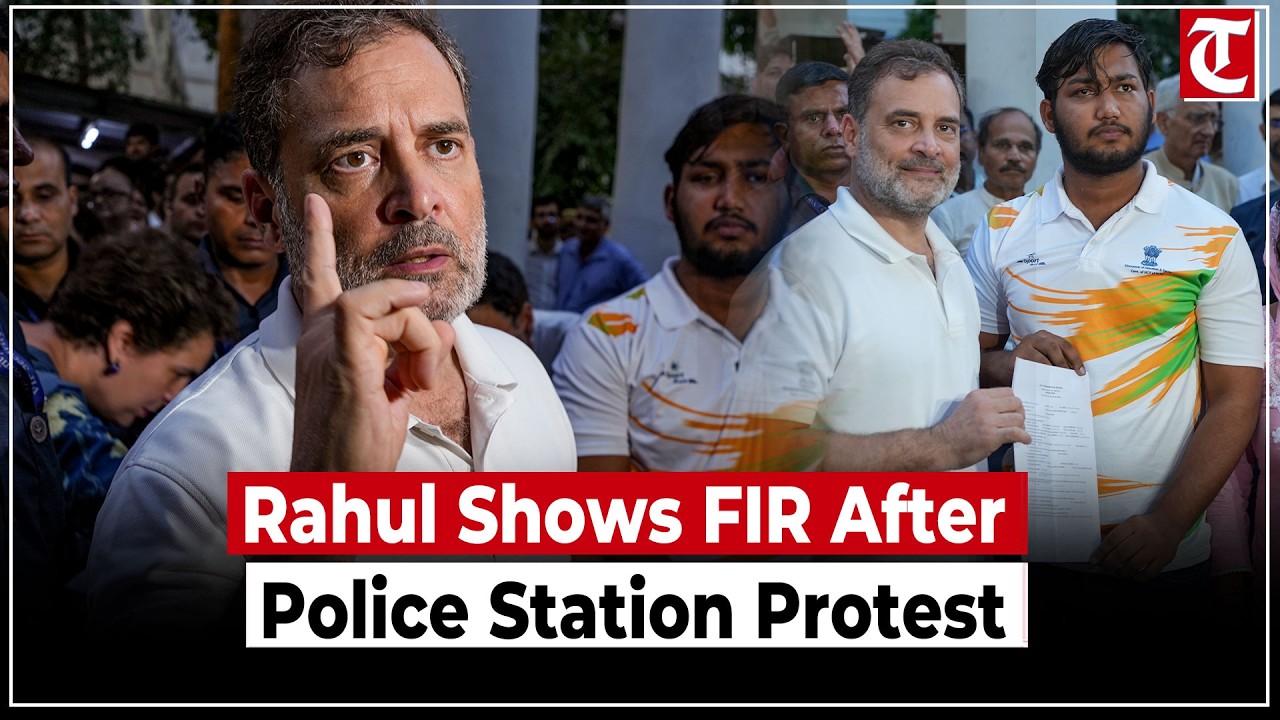 Rahul Gandhi Shows FIR Copy After Sit-In at Police Station Over Pellet Gun Case