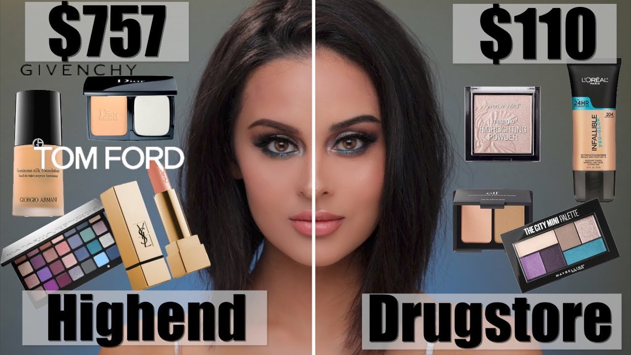 Drugstore VS Extreme Highend Makeup Tutorial