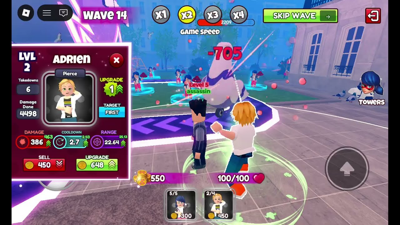 Miraculous ladybug and catnoir defense tower