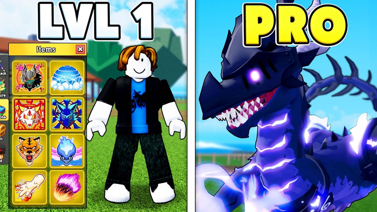 Noob To Pro With ALL MYTHIC FRUITS In Blox Fruits (Roblox)