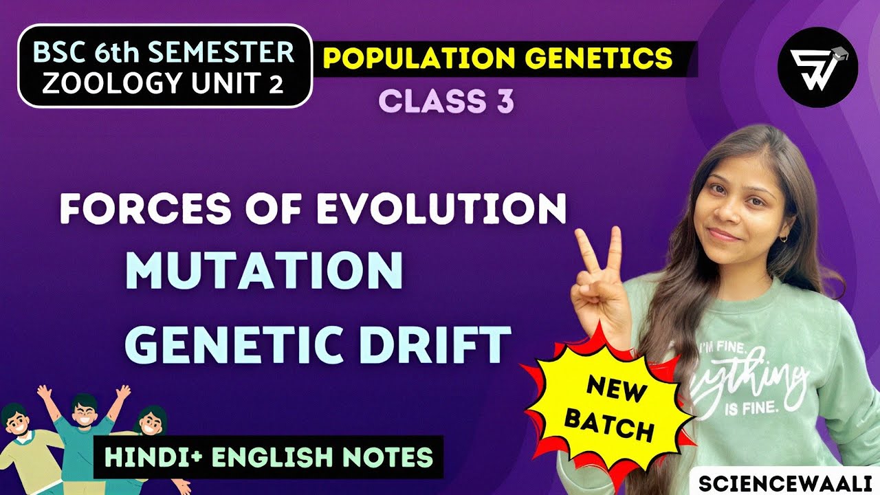 Mutation & Genetic drift💯|Types of mutation & Genetic drift|BSc 6th Semester Zoology Unit 2