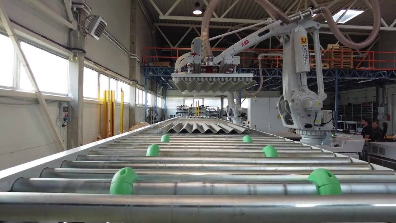 Heavy duty robotic roof sheets palletizing depalletizing system