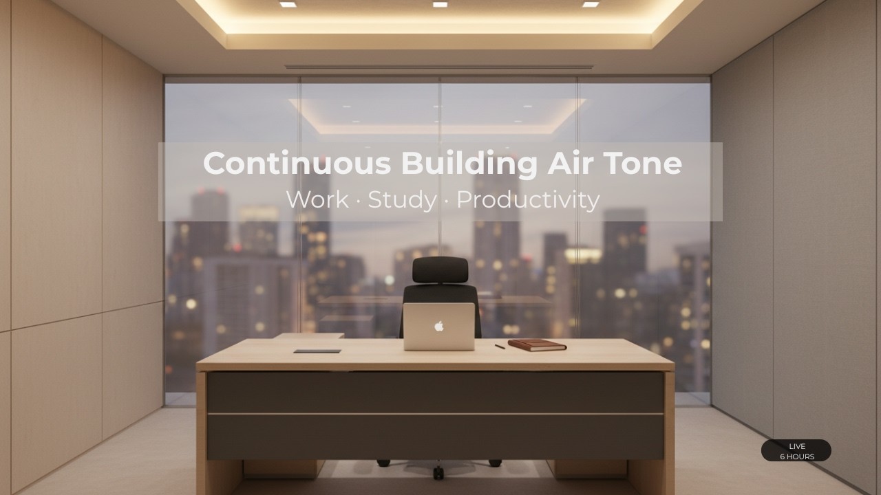 Continuous Building Air Tone | Focus White Noise for Work | 3 Hours