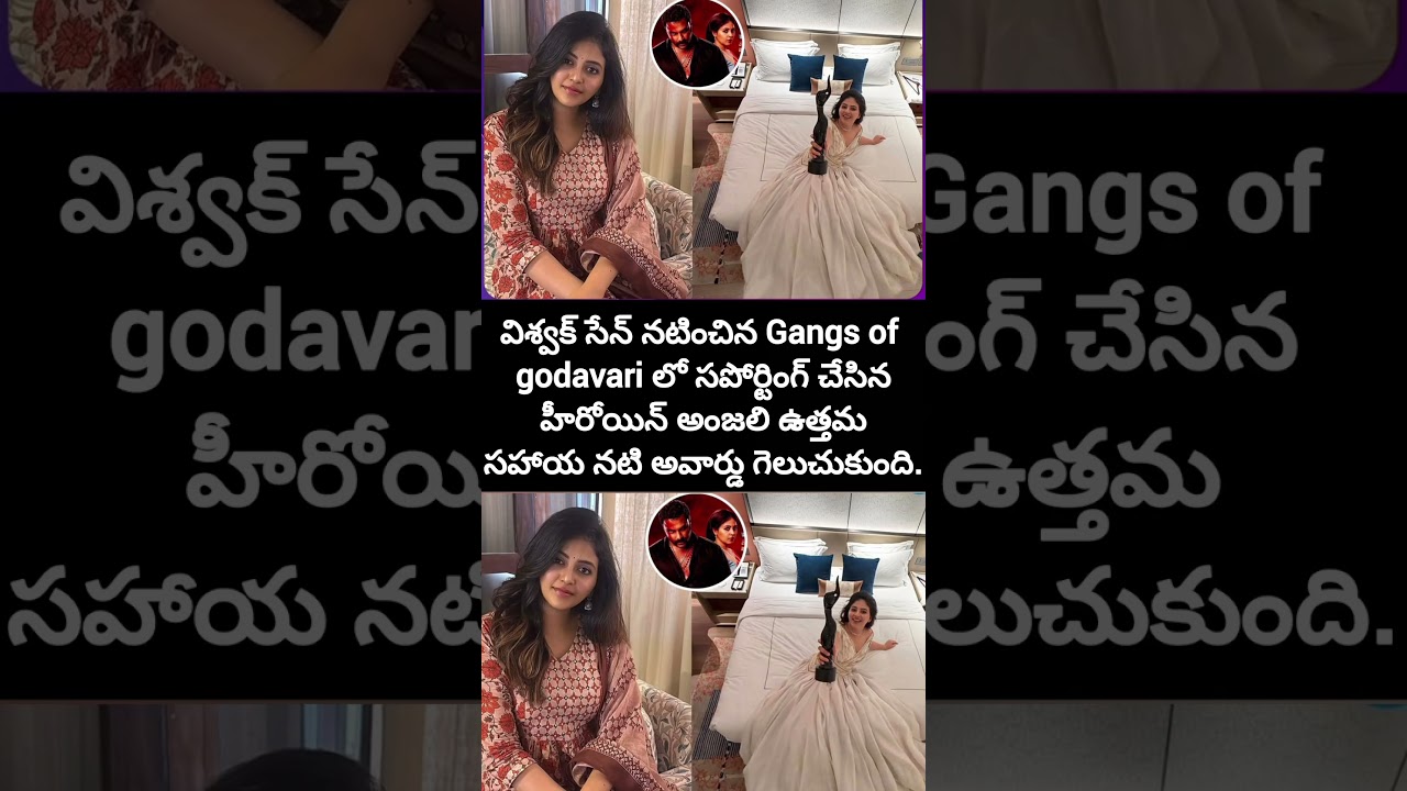 Heroine anjali won best supporting actor female award for gang of godavari movie