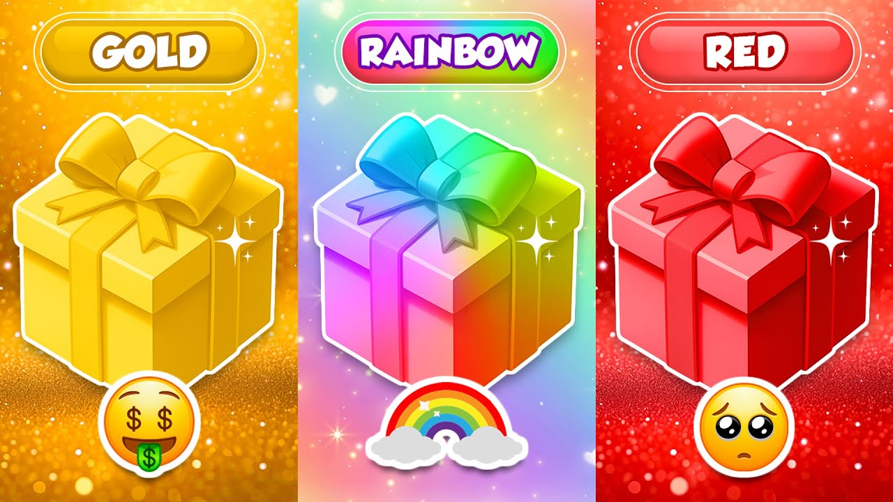 Выберите свой подарок...! Золотой, радужный или красный ⭐🌈💖 Насколько вам повезло? 😱 Викторина «С...