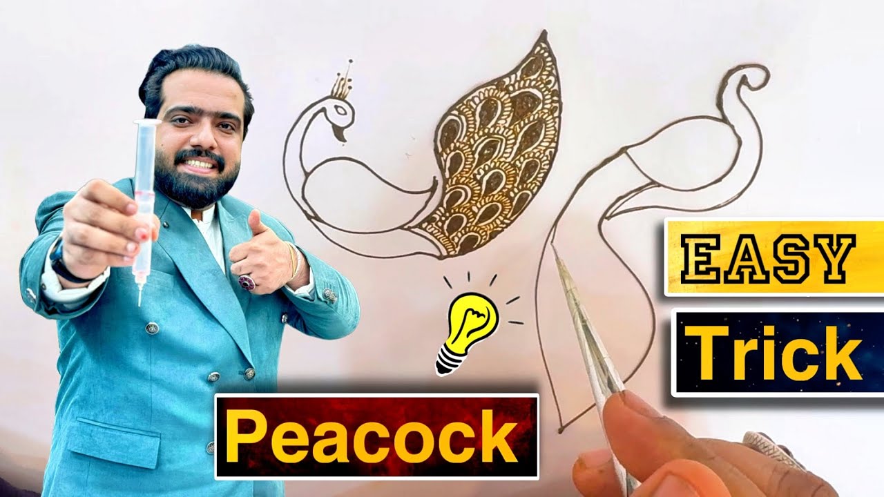 Peacock mehndi class | easy trick | first time organic henna class | by Hassan expert | 2024 new…,