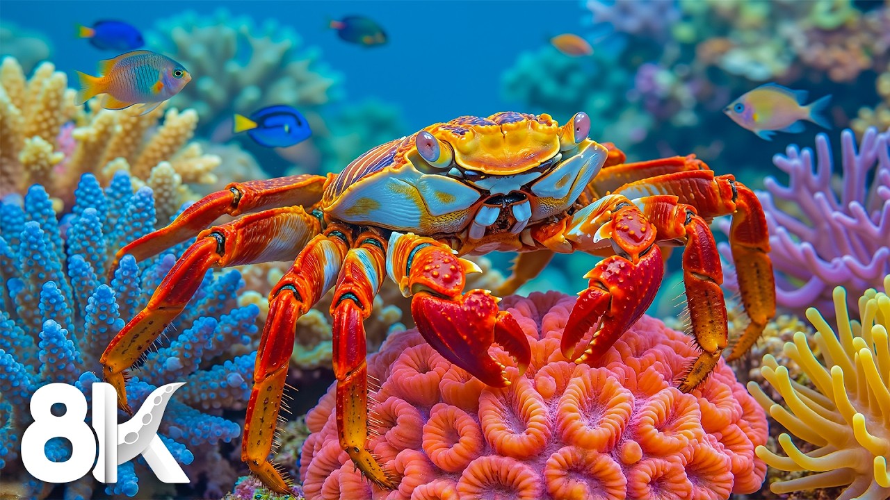 Blue Ocean World 8K - Dreamy Underwater Scenes, Sea Animals for Sleep & Relaxation
