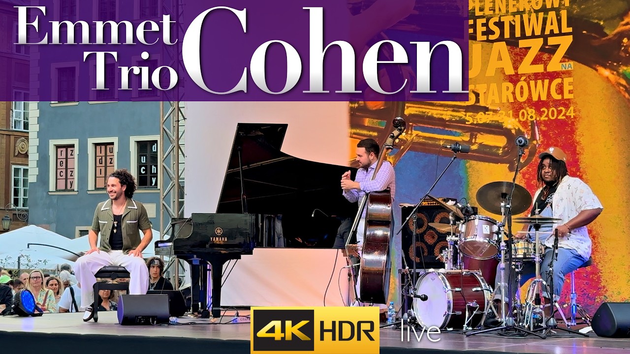 Emmet Cohen Trio JAZZ NA STAROWCE 4K HDR   Fragments of the concert.
