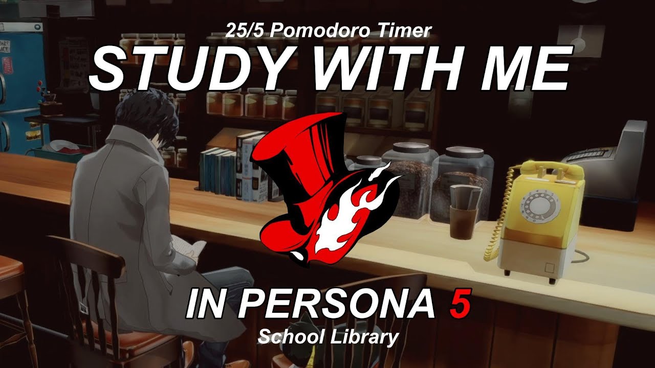 Study With Me In Persona 5 | Cafe Leblanc | Pomodoro 25/5 ⏱