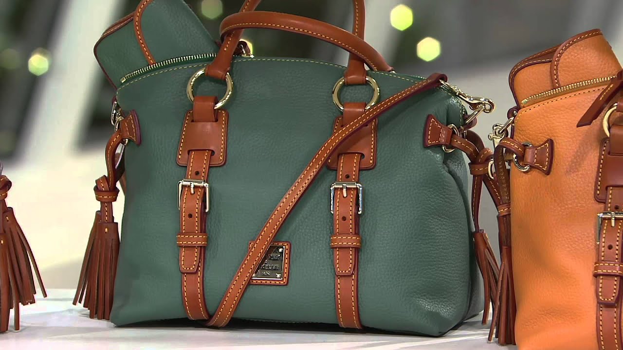 Dooney & Bourke Pebble Leather Domed Satchel w/Accessories on QVC