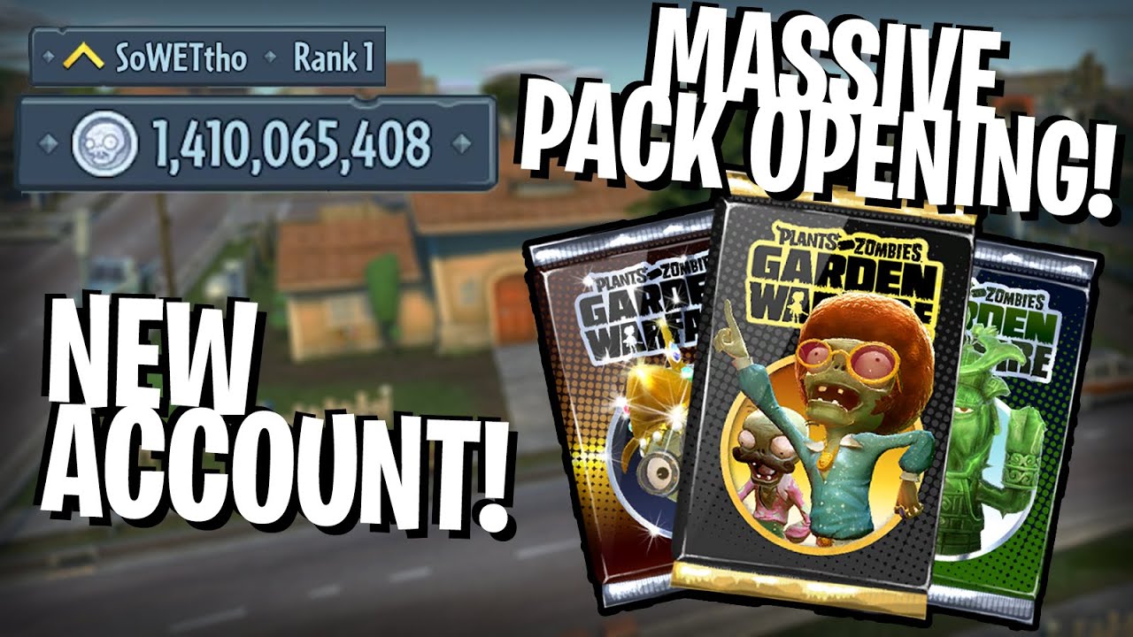 PvZ: GW1 ) MASSIVE PACK OPENING on new account! (DreamyImpy)