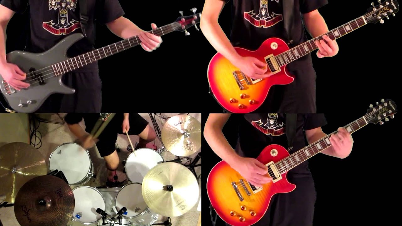 Rocket Queen Guns N' Roses Guitar Bass and Drum Cover