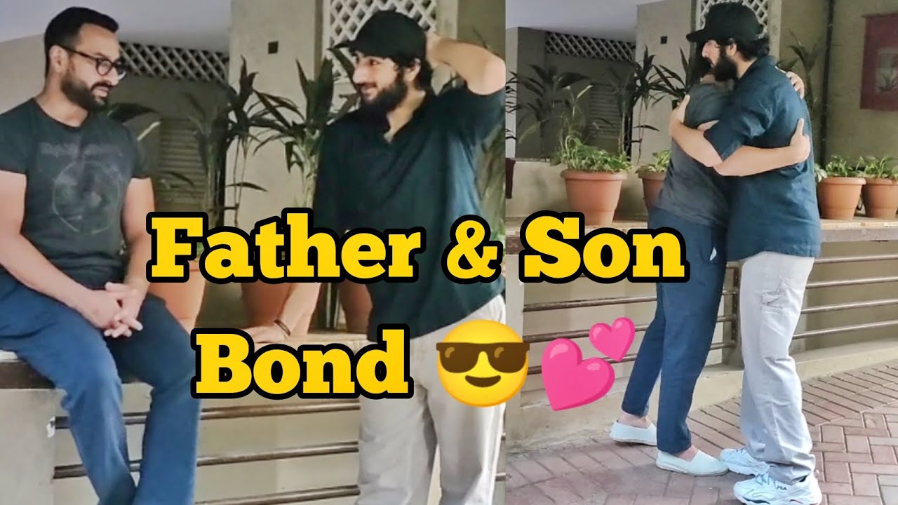 Saif Ali Khan with Son Ibrahim Ali Khan Having a Talk 💕📸