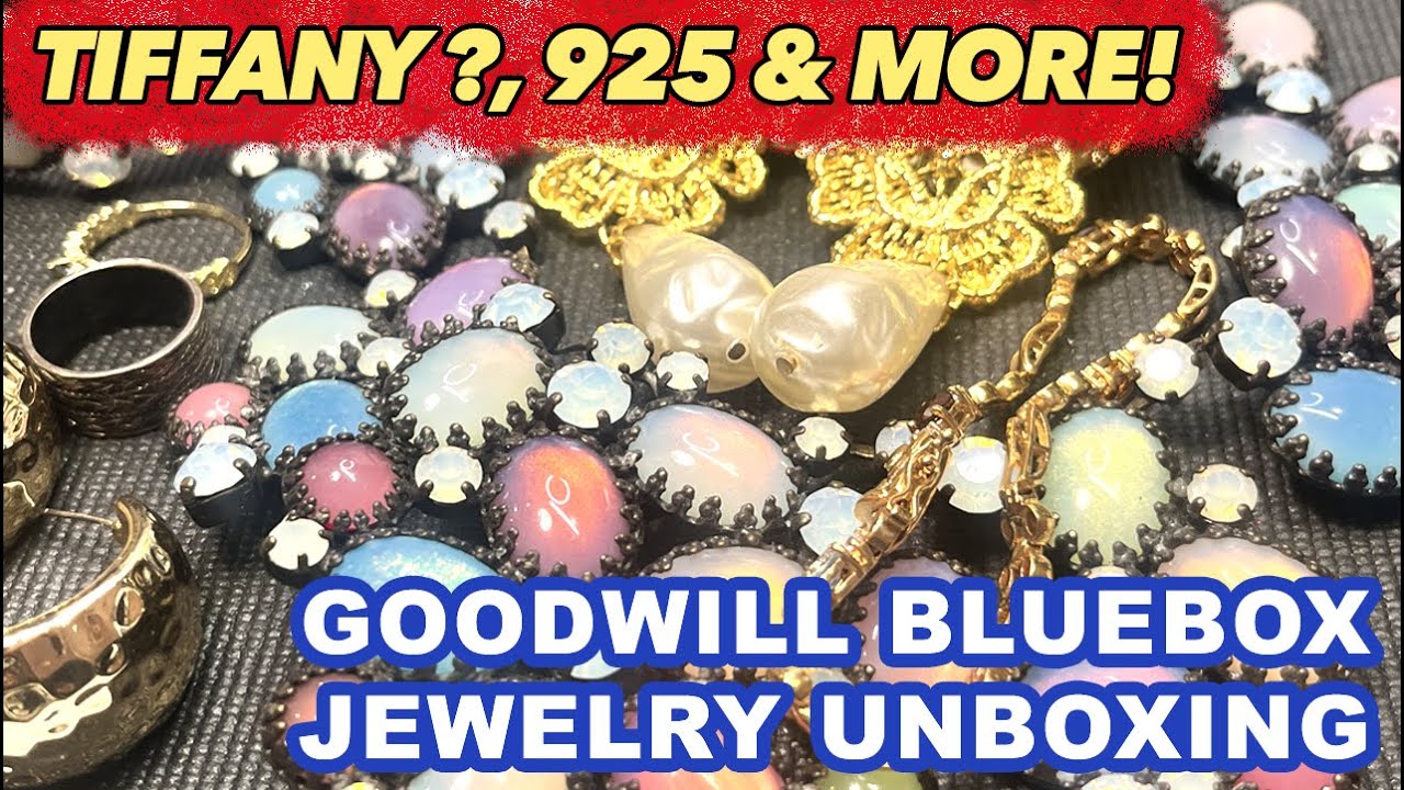 GOODWILL BLUEBOX MYSTERY 5 LBS. JEWELRY UNBOXING: TIFFANY?, 925, VINTAGE & MORE! #jewelryunboxing