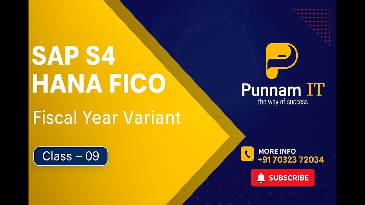 SAP S4 HANA FICO CLASS 09 || SAP S4 HANA Fiscal year || SAP S4 HANA Finance and Controlling