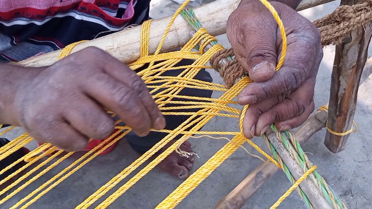 How to weave new cot ??nowya  Parkam galang।। নাওয়া পারকম গালাং।।