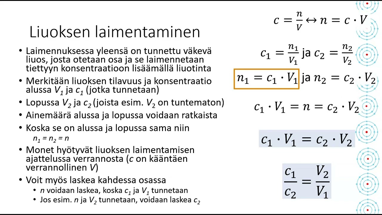 KE3 Liuoksen laimentaminen