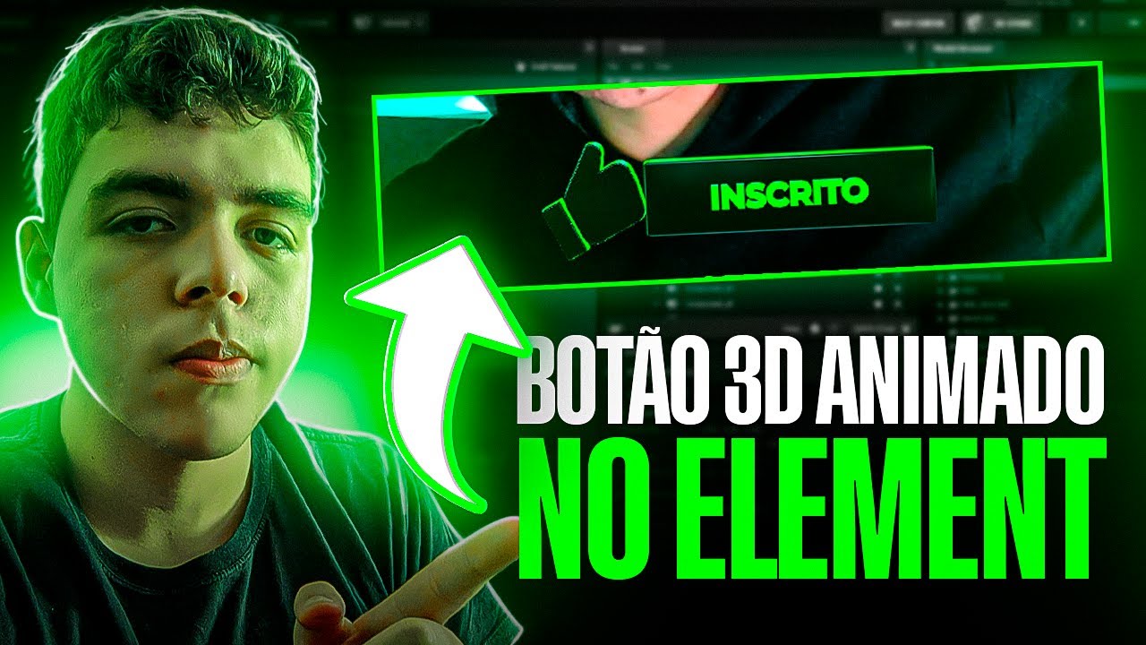 Como criar BOTÃO INSCREVA-SE E LIKE ANIMADO no After Effects usando o ELEMENT 3D