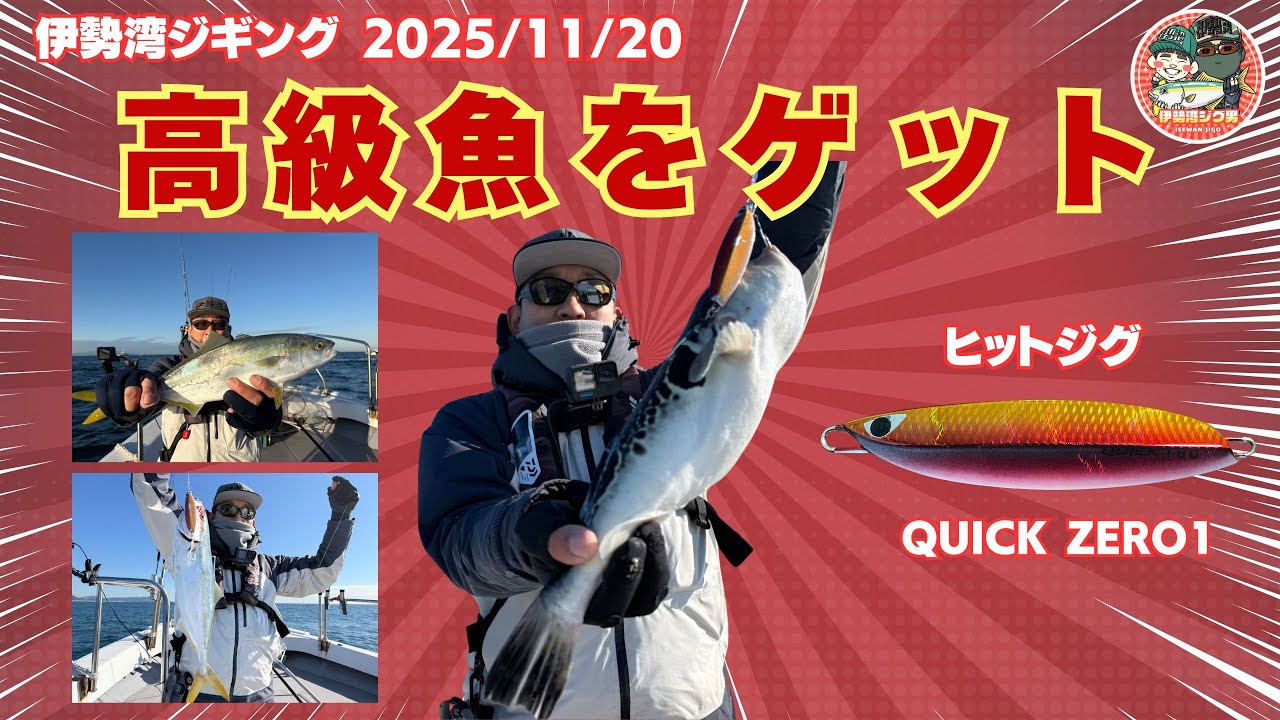 伊勢湾ジギング 2025年11月20日  青物開幕　クイックゼロワン　＃ハマチ　＃トラフグ　＃岬だより