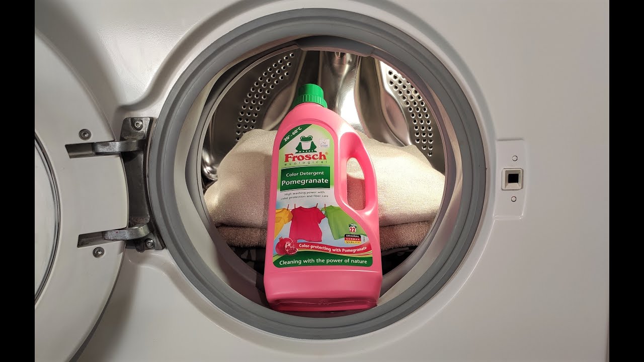 Experiment - Ecological liquid Laundry Detergent - in a Full Washing Machine Cycle