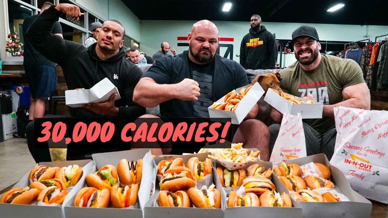 30,000 CALORIE CHALLENGE w/ 450 LB MAN BRIAN SHAW AND LARRY WHEELS !