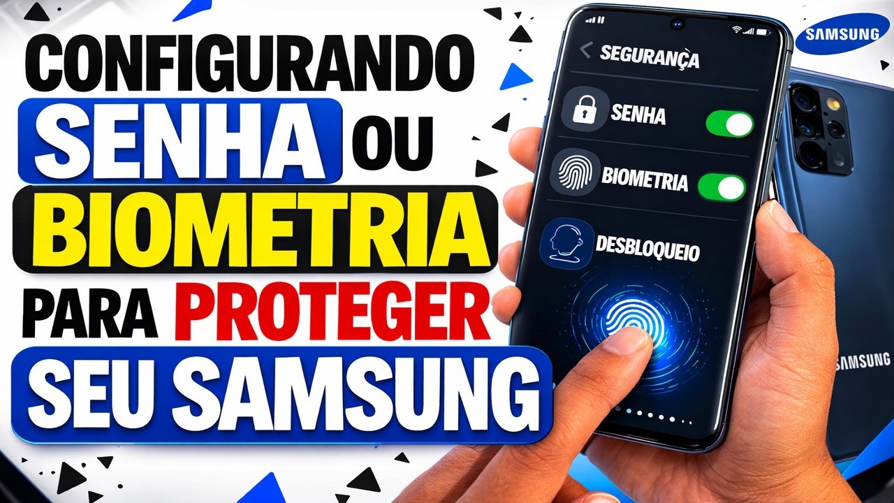 ► Configurando senha ou biometria para proteger seu Samsung